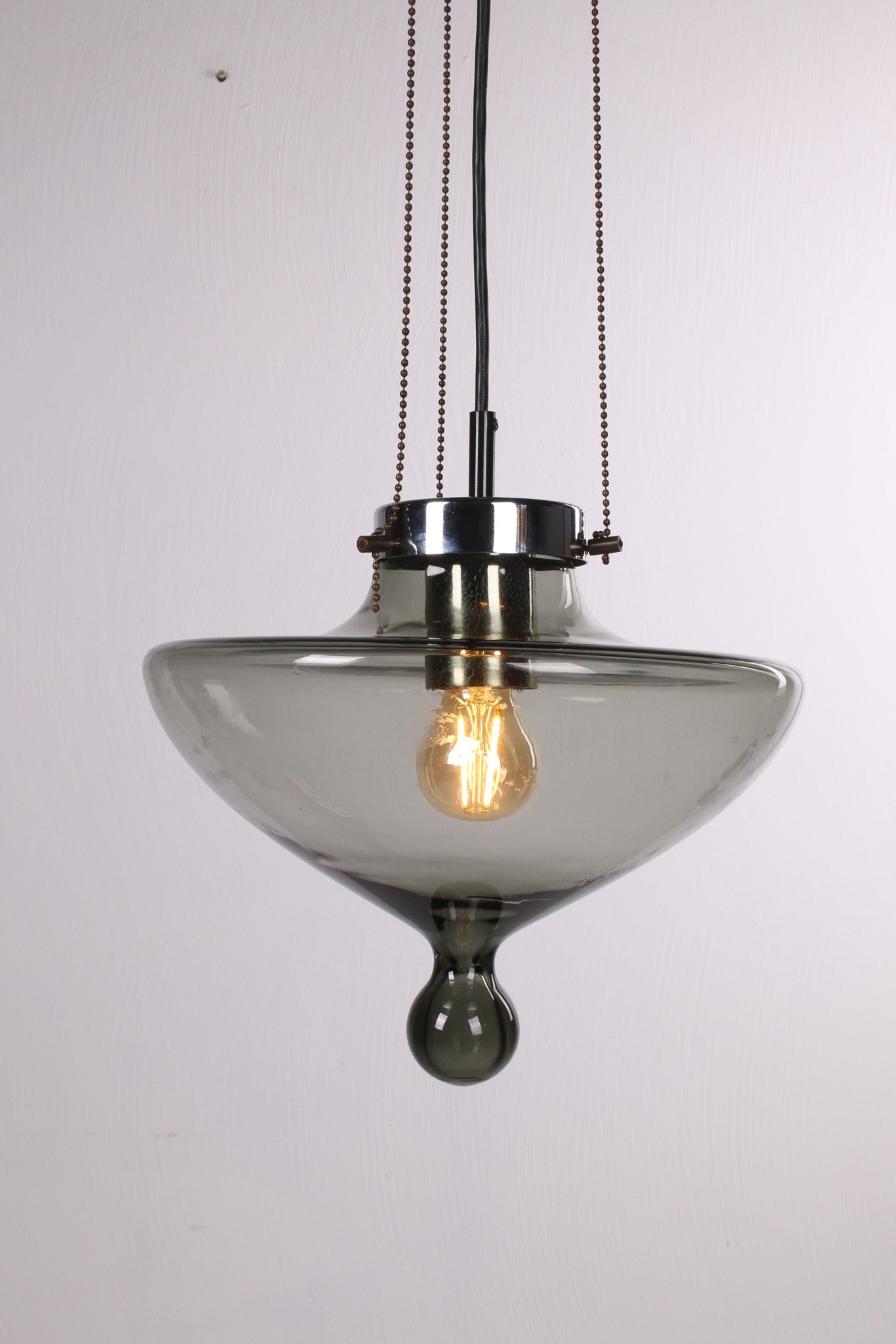 Hang lamp High Chaparral by Raak, 1970s voorkant licht aan