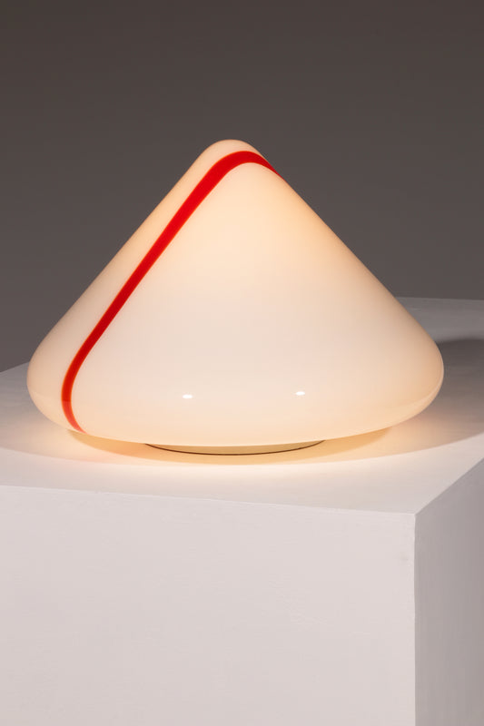 "Renato Toso for Leucos Murano Glass Pyramid Table Lamp, 1970s"