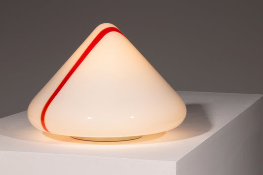 "Renato Toso for Leucos Murano Glass Pyramid Table Lamp, 1970s"