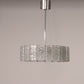 "Doria Leuchten Ice Glass Hanging Lamp with Relief Glass Cylinders, 1960s"