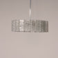 "Doria Leuchten Ice Glass Hanging Lamp with Relief Glass Cylinders, 1960s"