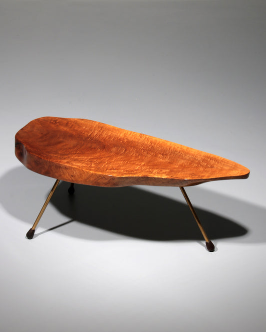 Carl Auböck Mid-Century Walnut Coffee Table with Copper Legs