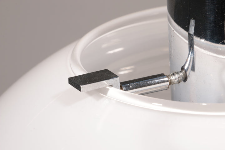 Italian Design Chrome and Glass Table Lamp, 1960