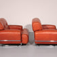 Vintage Leather Armchairs in Guido Faleschini Style