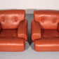 Vintage Leather Armchairs in Guido Faleschini Style