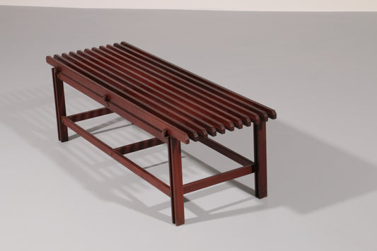 Ico & Luisa Parisi Vintage Wooden Bench, Italian Design 1960