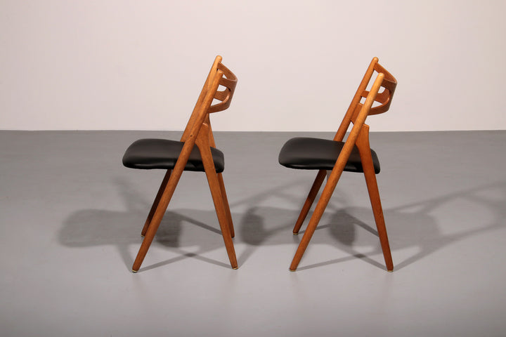 Hans J Wegner Dining Room Set 8 CH29 Sawbuck Chairs & AT 310 Table