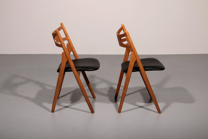 Hans J Wegner Dining Room Set 8 CH29 Sawbuck Chairs & AT 310 Table