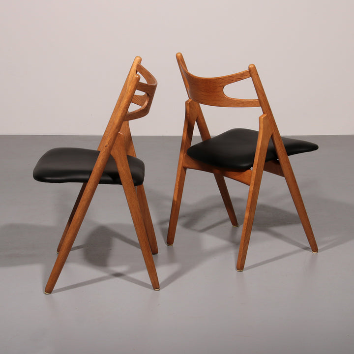 Hans J Wegner Dining Room Set 8 CH29 Sawbuck Chairs & AT 310 Table