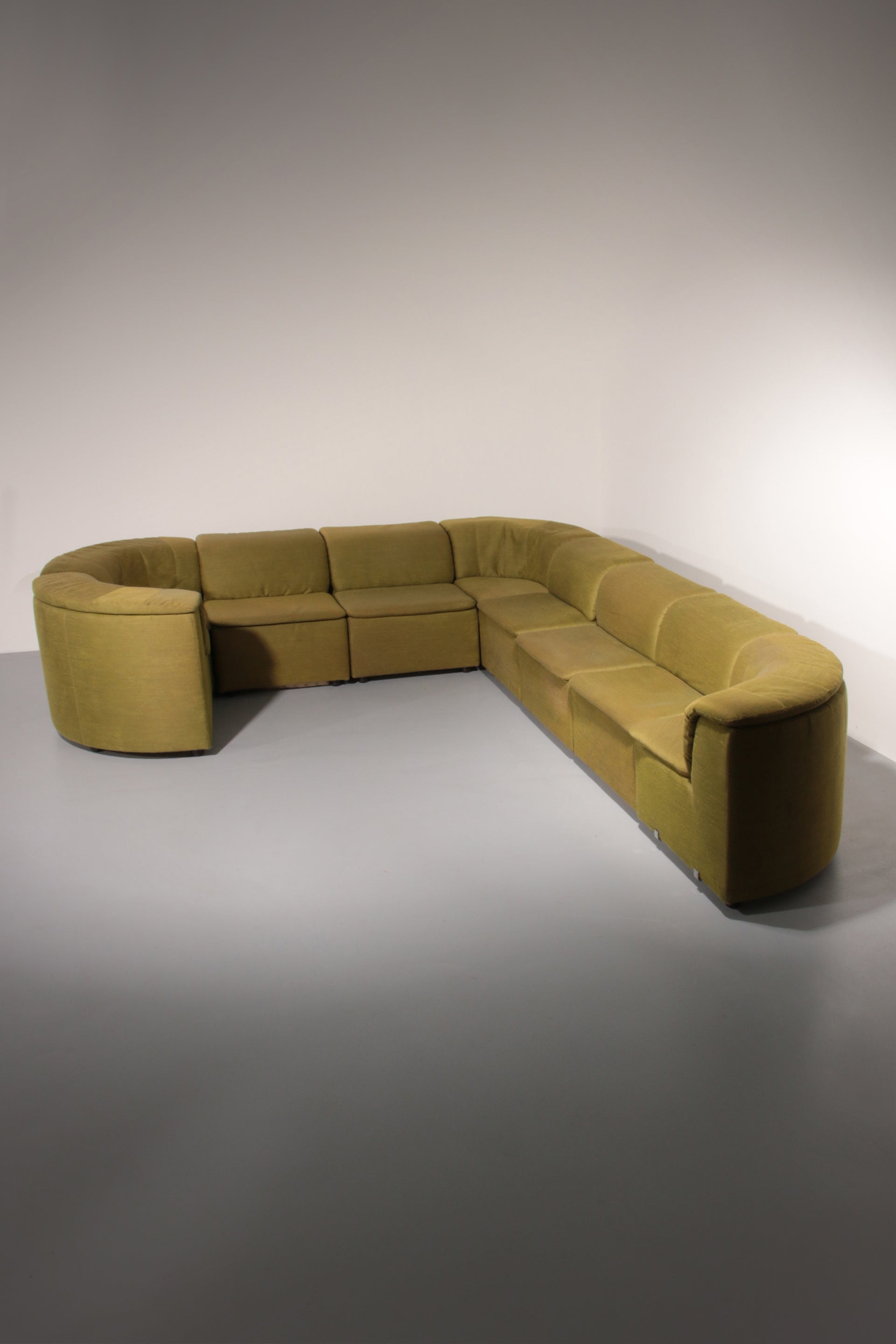 Durlet 9-Piece Modular Sofa in Luxe Green De Ploeg Fabric 1970