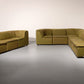 Durlet 9-Piece Modular Sofa in Luxe Green De Ploeg Fabric 1970