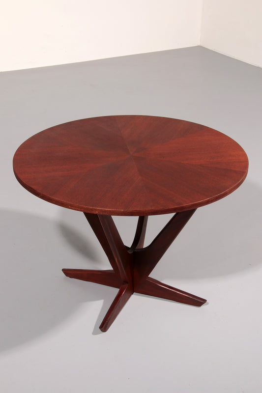 Søren Georg Jensen Kubus Radial Teak Coffee Table, Denmark, 1960s