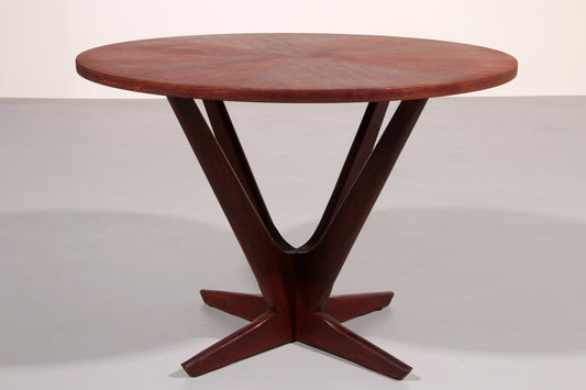 Søren Georg Jensen Kubus Radial Teak Coffee Table, Denmark, 1960s