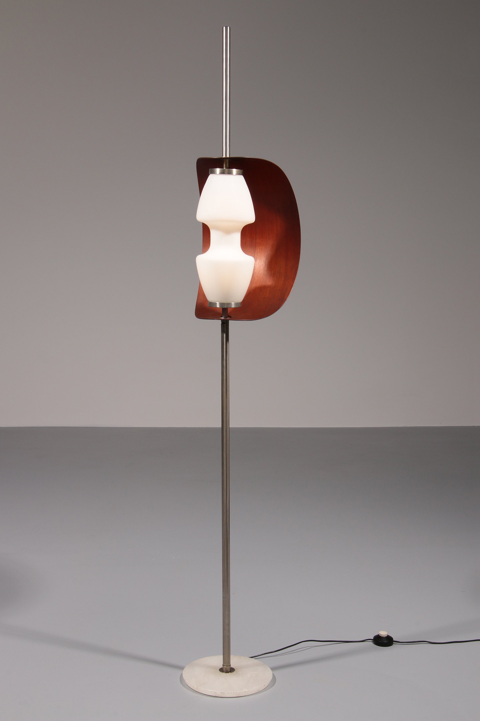 Floor Lamp in Teak and Marble from Goffredo Reggiani, Italy 1970s