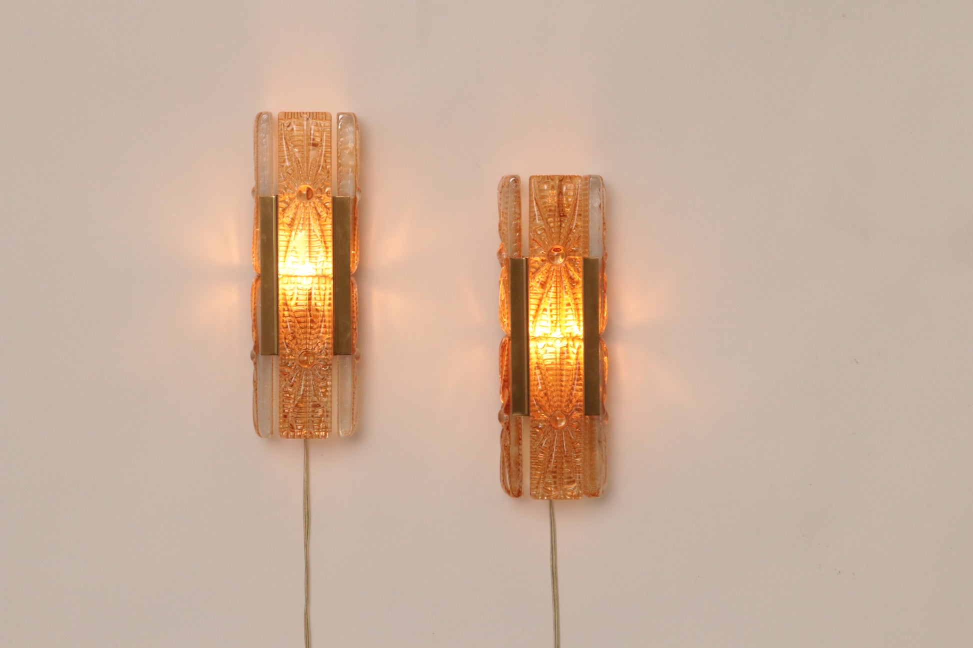 Danish Design set  Vitrika Aladdin Wall Lamps, Denmark 1960s