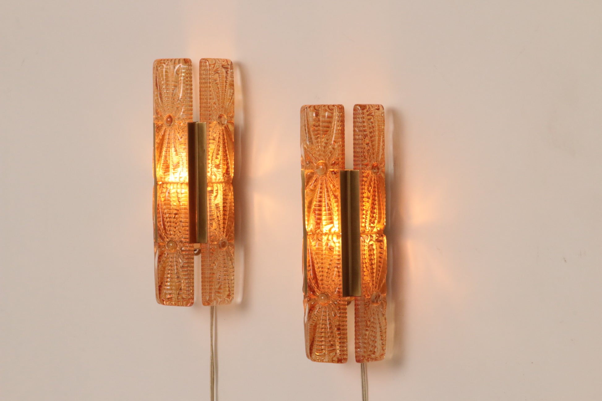 Danish Design set  Vitrika Aladdin Wall Lamps, Denmark 1960s