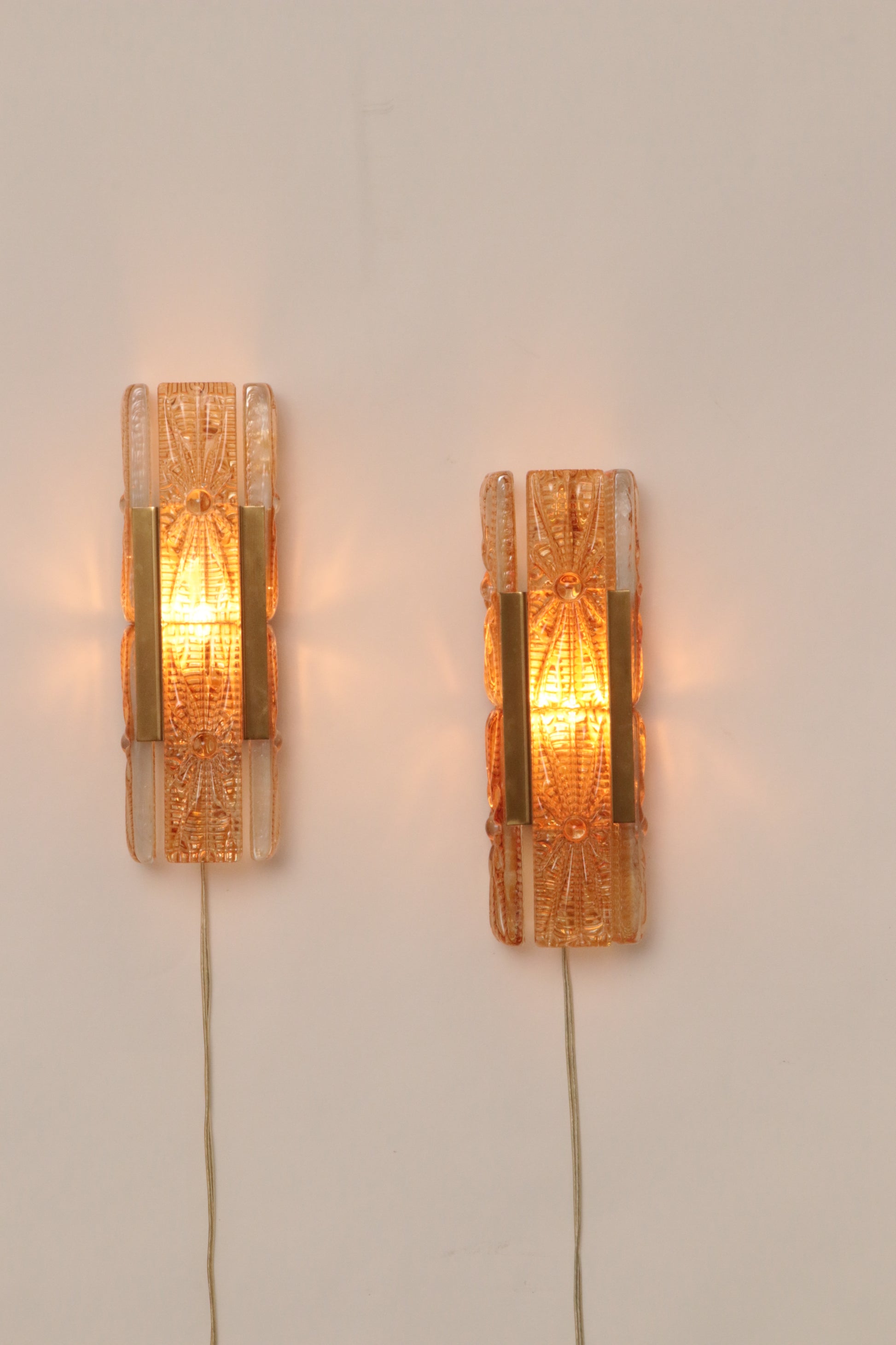 Danish Design set  Vitrika Aladdin Wall Lamps, Denmark 1960s
