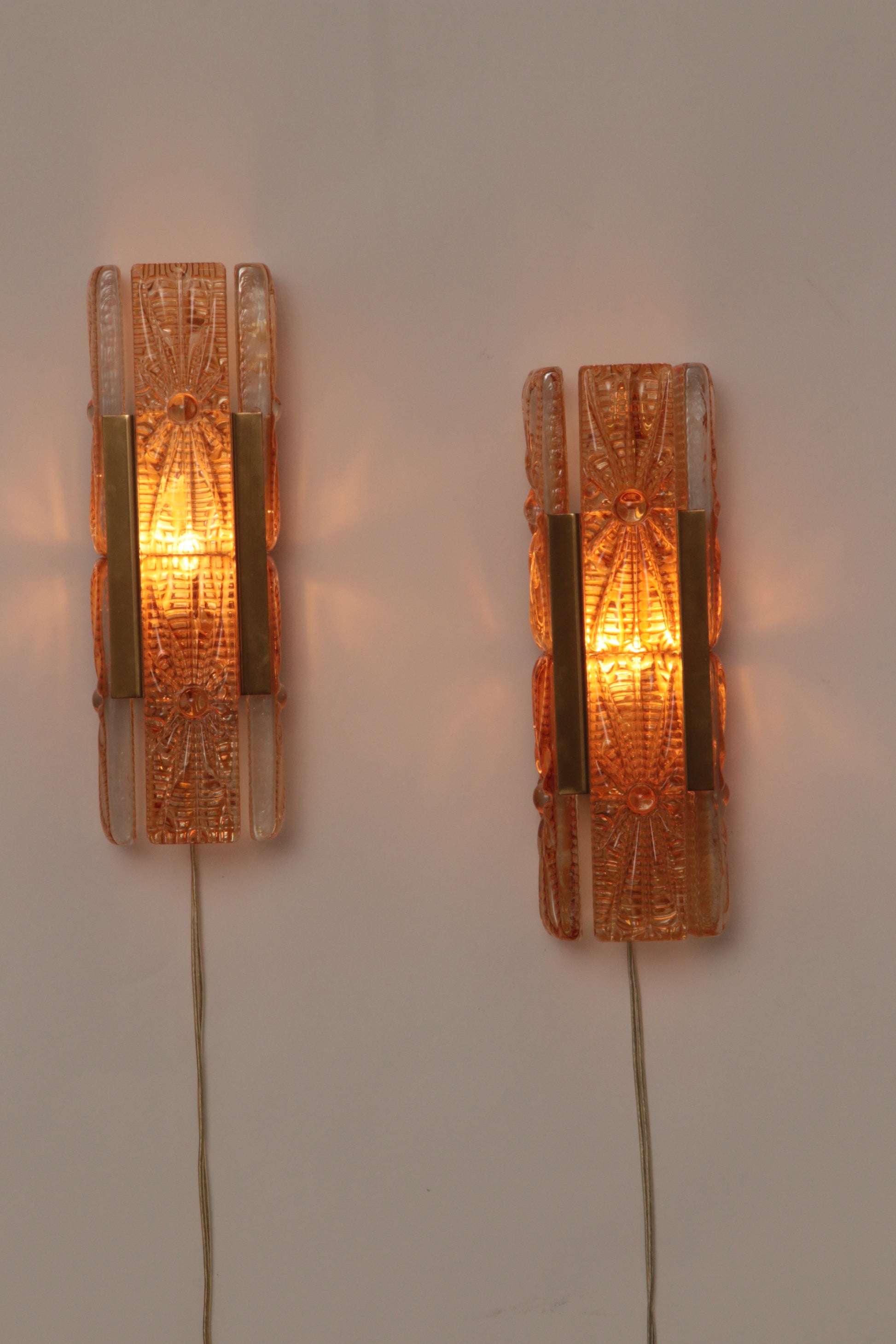 Danish Design set  Vitrika Aladdin Wall Lamps, Denmark 1960s