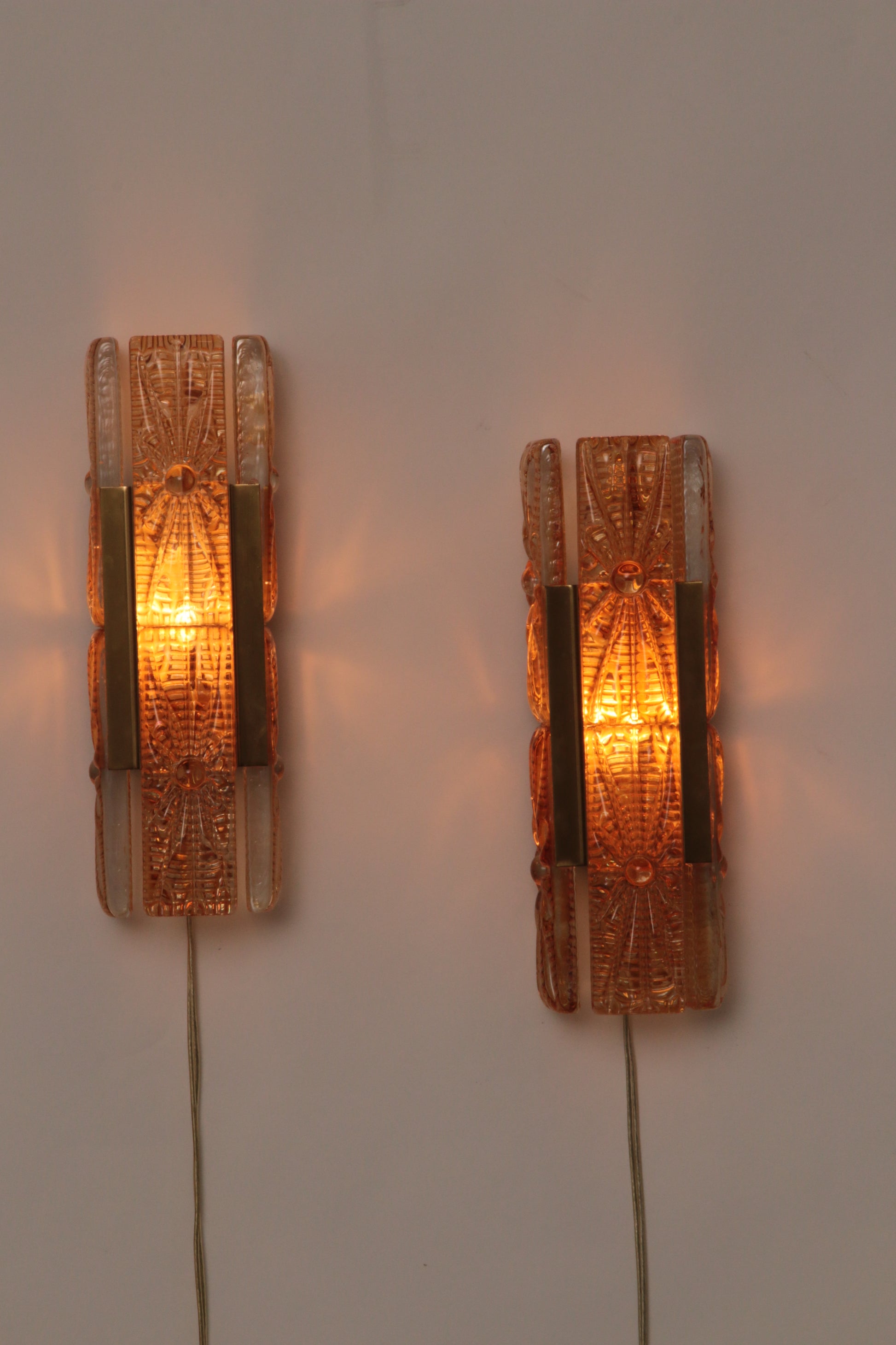 Danish Design set  Vitrika Aladdin Wall Lamps, Denmark 1960s