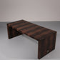 Philipp Plein office brown desk in split leather with a crocodile skin effect 1978