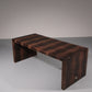 Philipp Plein office brown desk in split leather with a crocodile skin effect 1978