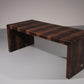 Philipp Plein office brown desk in split leather with a crocodile skin effect 1978