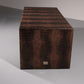 Philipp Plein office brown desk in split leather with a crocodile skin effect 1978
