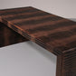 Philipp Plein office brown desk in split leather with a crocodile skin effect 1978