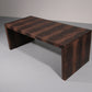 Philipp Plein office brown desk in split leather with a crocodile skin effect 1978