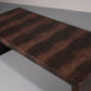 Philipp Plein office brown desk in split leather with a crocodile skin effect 1978