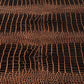 Philipp Plein office brown desk in split leather with a crocodile skin effect 1978
