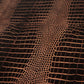 Philipp Plein office brown desk in split leather with a crocodile skin effect 1978
