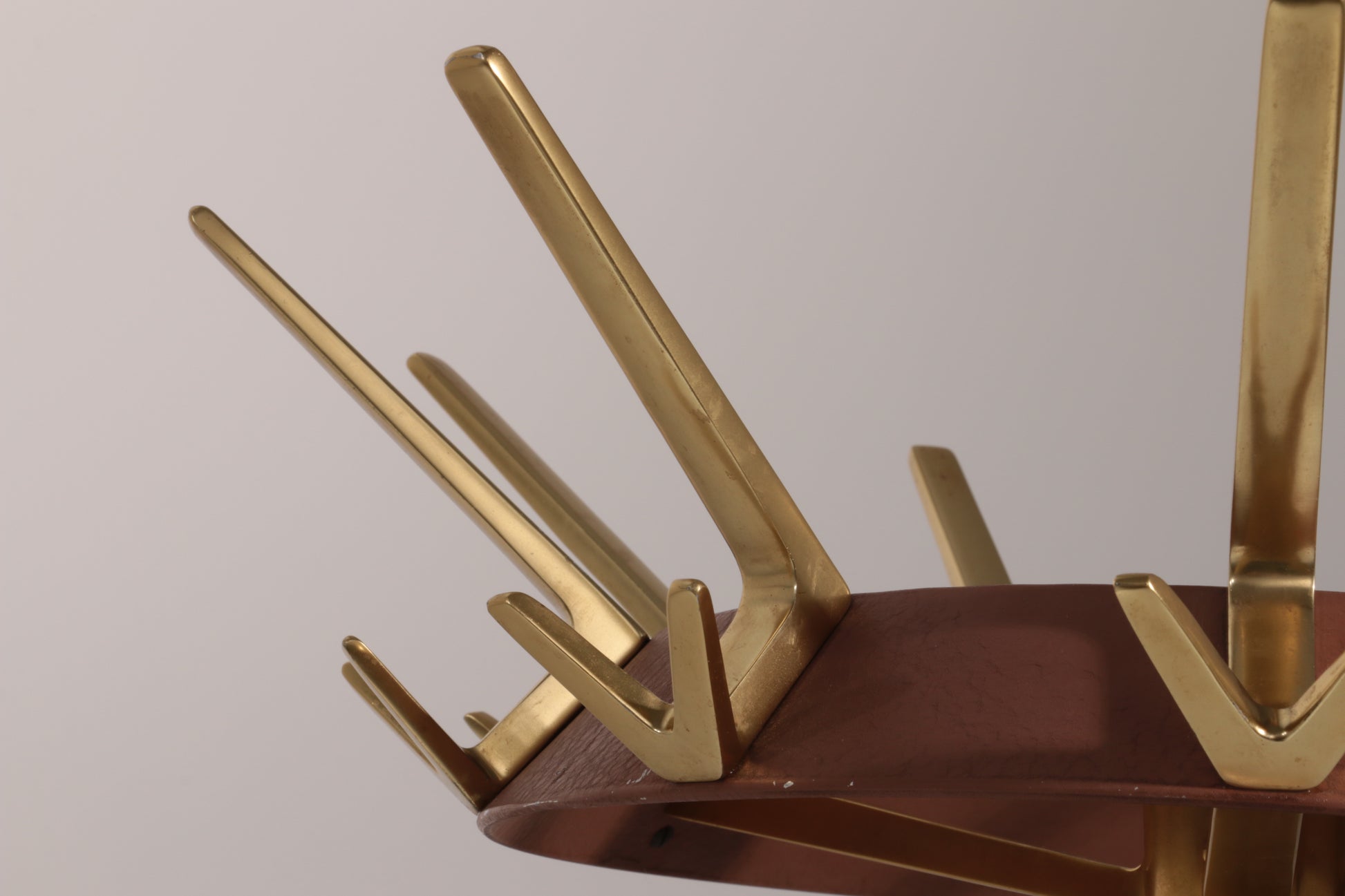 "Timeless Elegance: The Rare 1950s German Iron and Brass Coat Rack"