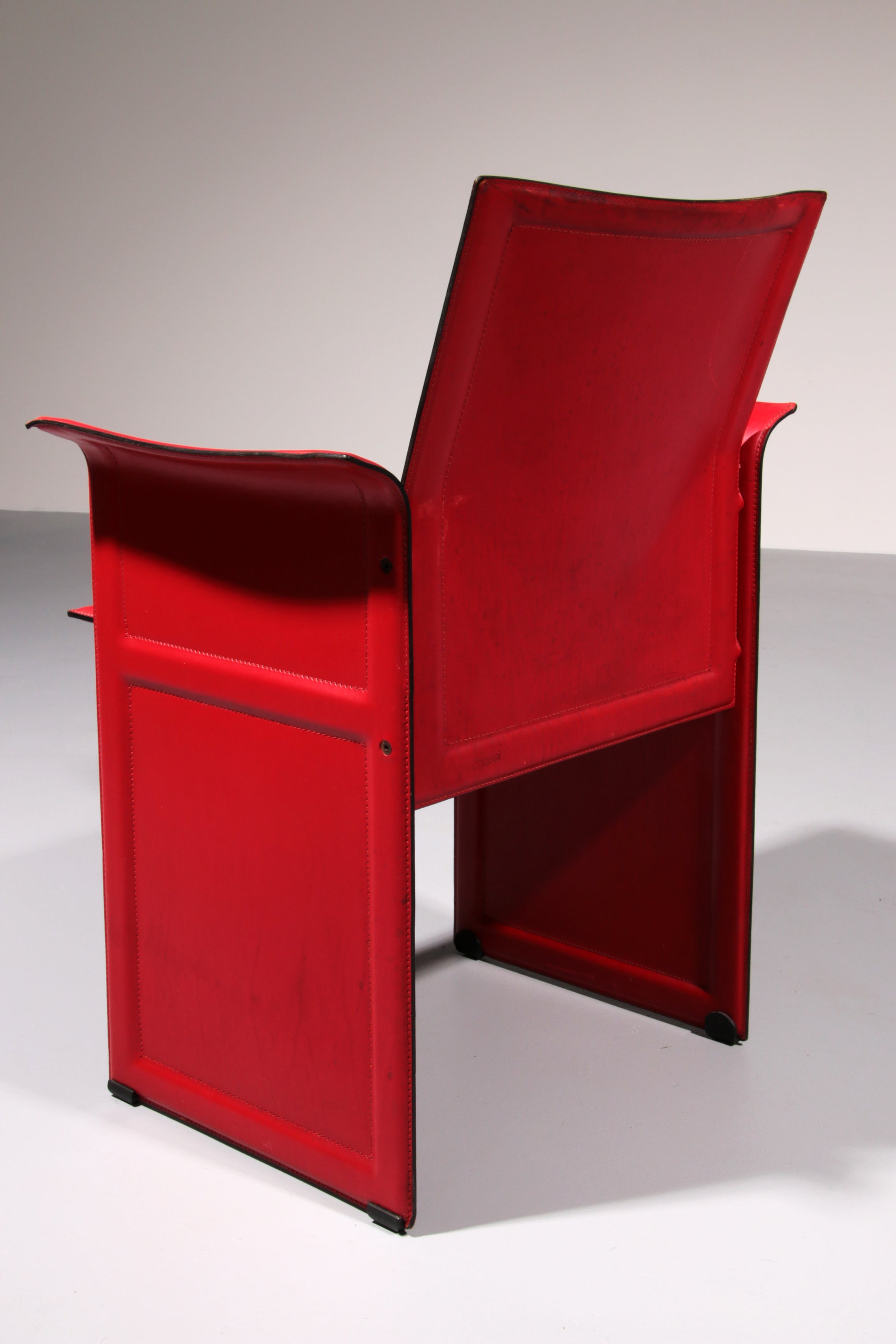 Italian  Leather Korium Chair attributed to Tito Agnoli for Matteo Grassi, 1970s