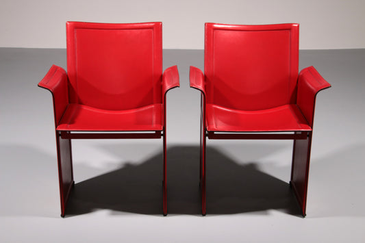 Italian  Leather Korium Chair attributed to Tito Agnoli for Matteo Grassi, 1970s