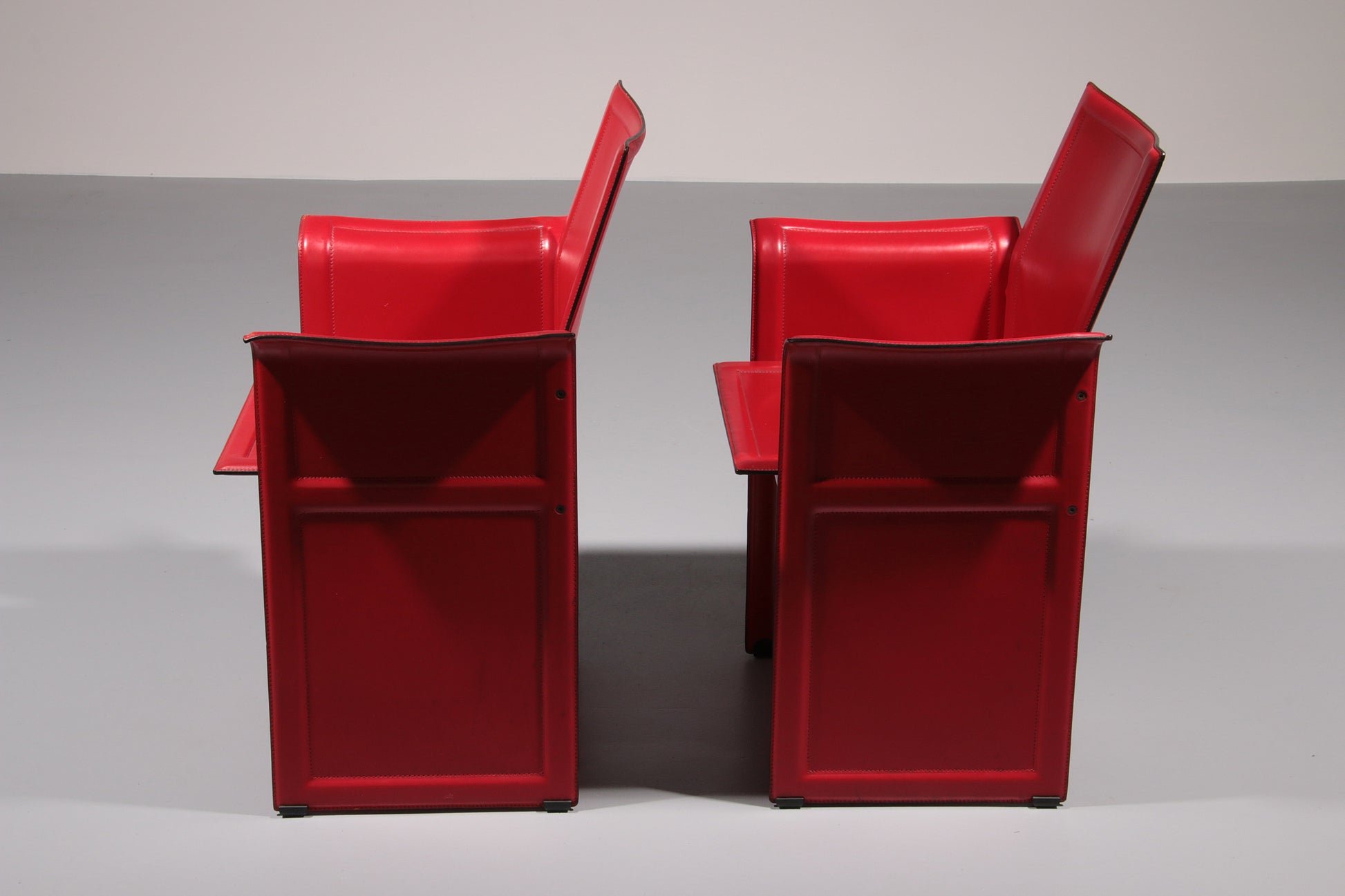 Italian  Leather Korium Chair attributed to Tito Agnoli for Matteo Grassi, 1970s