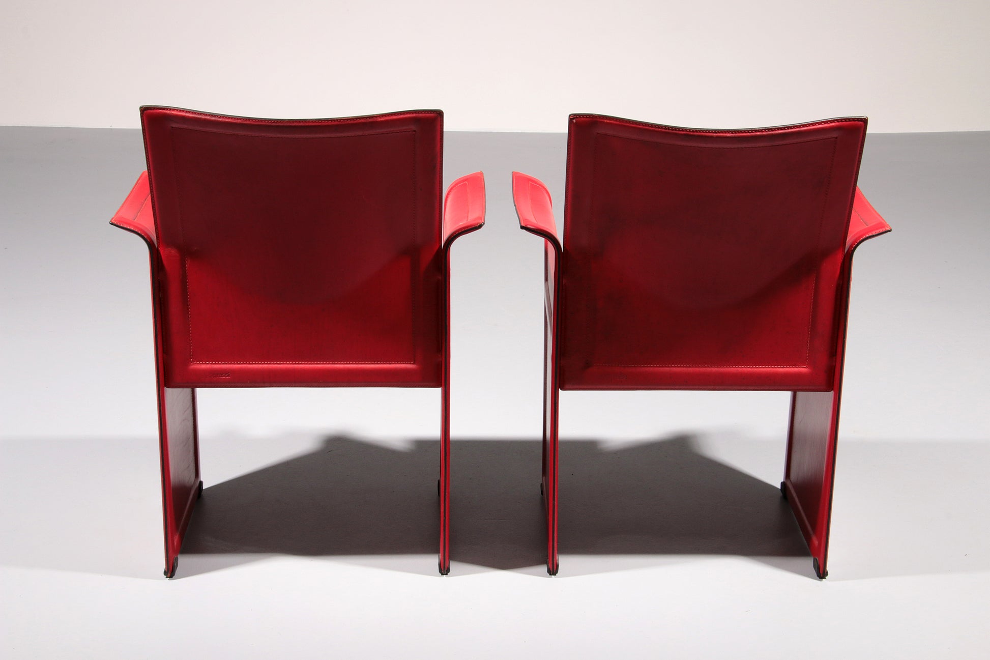 Italian  Leather Korium Chair attributed to Tito Agnoli for Matteo Grassi, 1970s