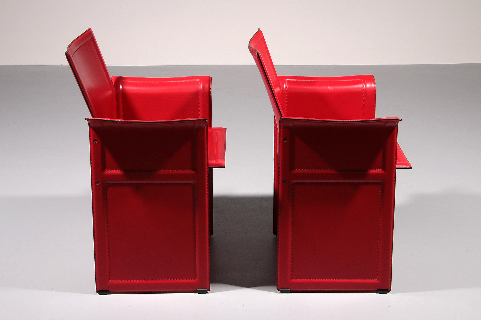 Italian  Leather Korium Chair attributed to Tito Agnoli for Matteo Grassi, 1970s