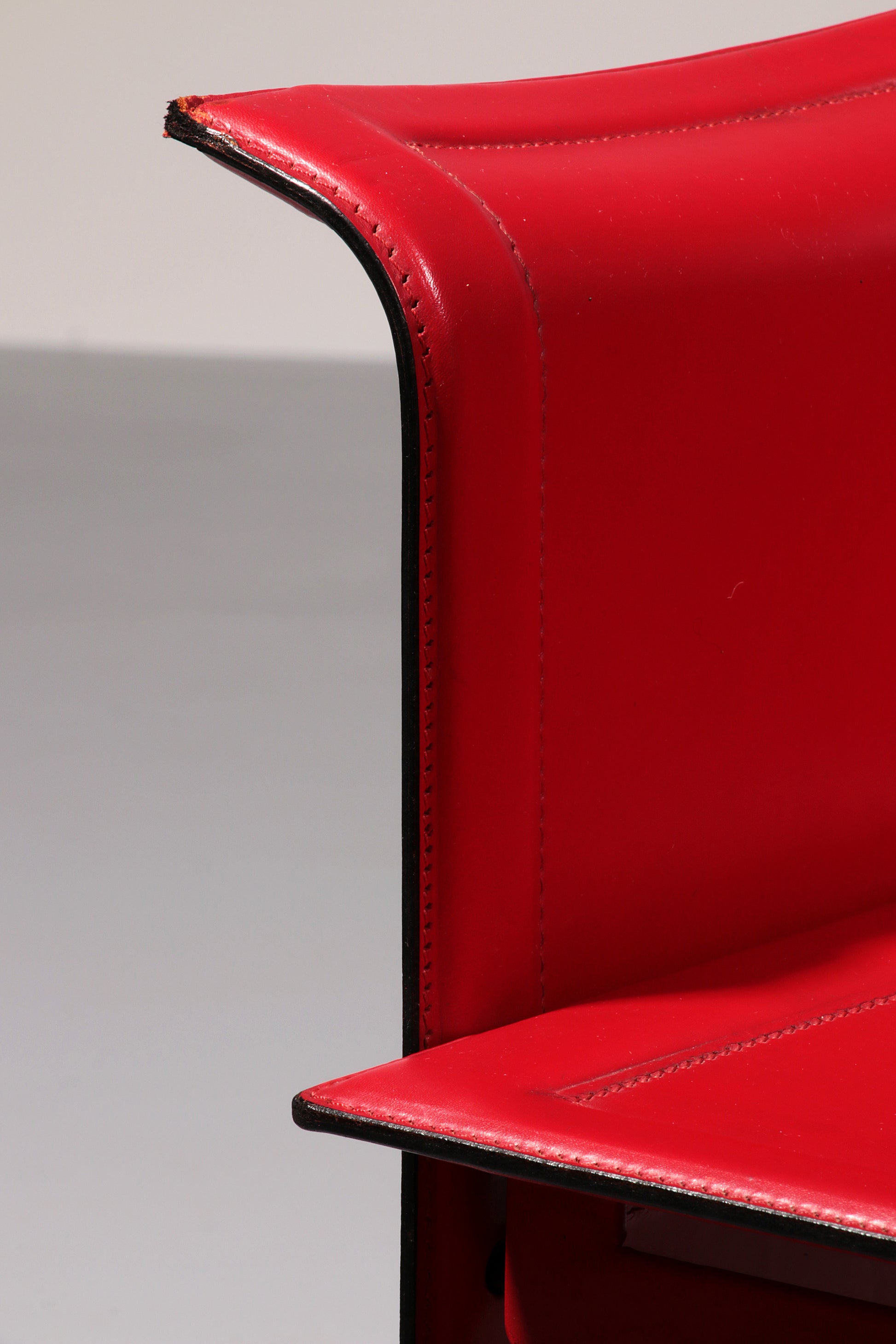 Italian  Leather Korium Chair attributed to Tito Agnoli for Matteo Grassi, 1970s