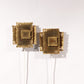 Brutalist Brass Wall Sconces by Holm Sørensen, Set of 2