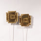 Brutalist Brass Wall Sconces by Holm Sørensen, Set of 2