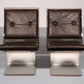 Saint Gobain glass armchairs, Design from Maison Jansen,