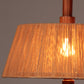 Vintage Temde Pendant Lamp With Walnut And Raffia 1960s