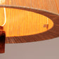 Vintage Temde Pendant Lamp With Walnut And Raffia 1960s