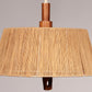 Vintage Temde Pendant Lamp With Walnut And Raffia 1960s