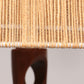 Vintage Temde Pendant Lamp With Walnut And Raffia 1960s