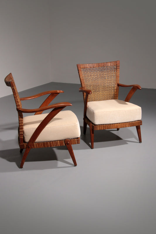 Lounge chairs Timeless Elegance: Vintage 1930s Dutch Beechwood Chairs