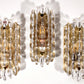 Elegant Crystal Waterdrop Sconces by Carl Fagerlund for Orrefors