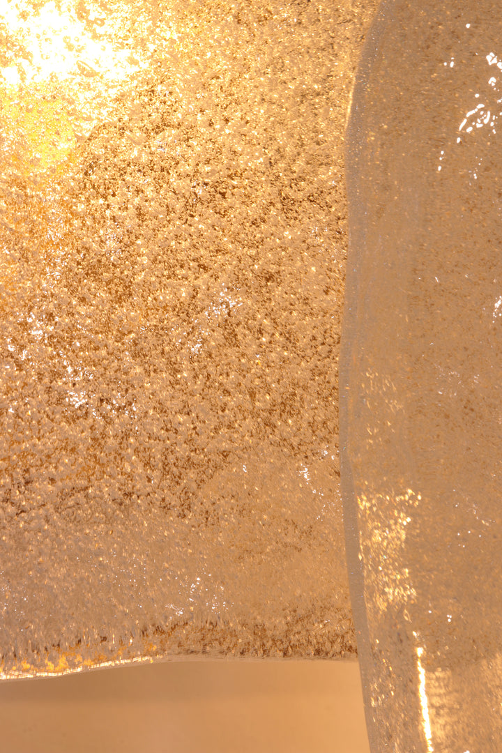 Midcentury Ice Glass Wall Sconces by J.T. Kalmar, Austria (1960s)