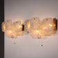 Midcentury Ice Glass Wall Sconces by J.T. Kalmar, Austria (1960s)